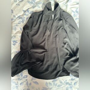 Atmosphere Black Blouse Size 6 – Elegant High-Neck Detail | Pre-Loved, Excellent